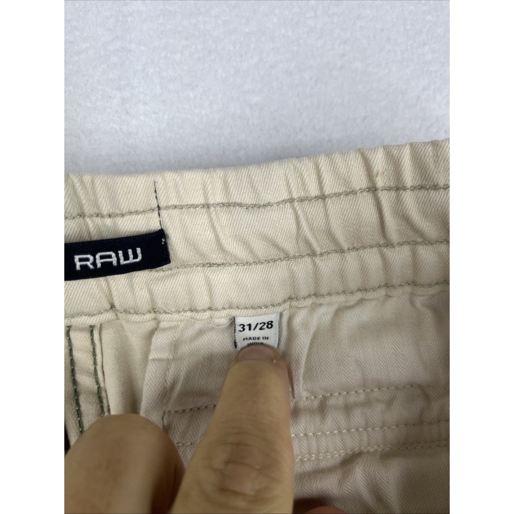 G Star Raw Pants Men 31X28 Beige Rovic Slim Trainer Cargo Joggers - Picture 3 of 5
